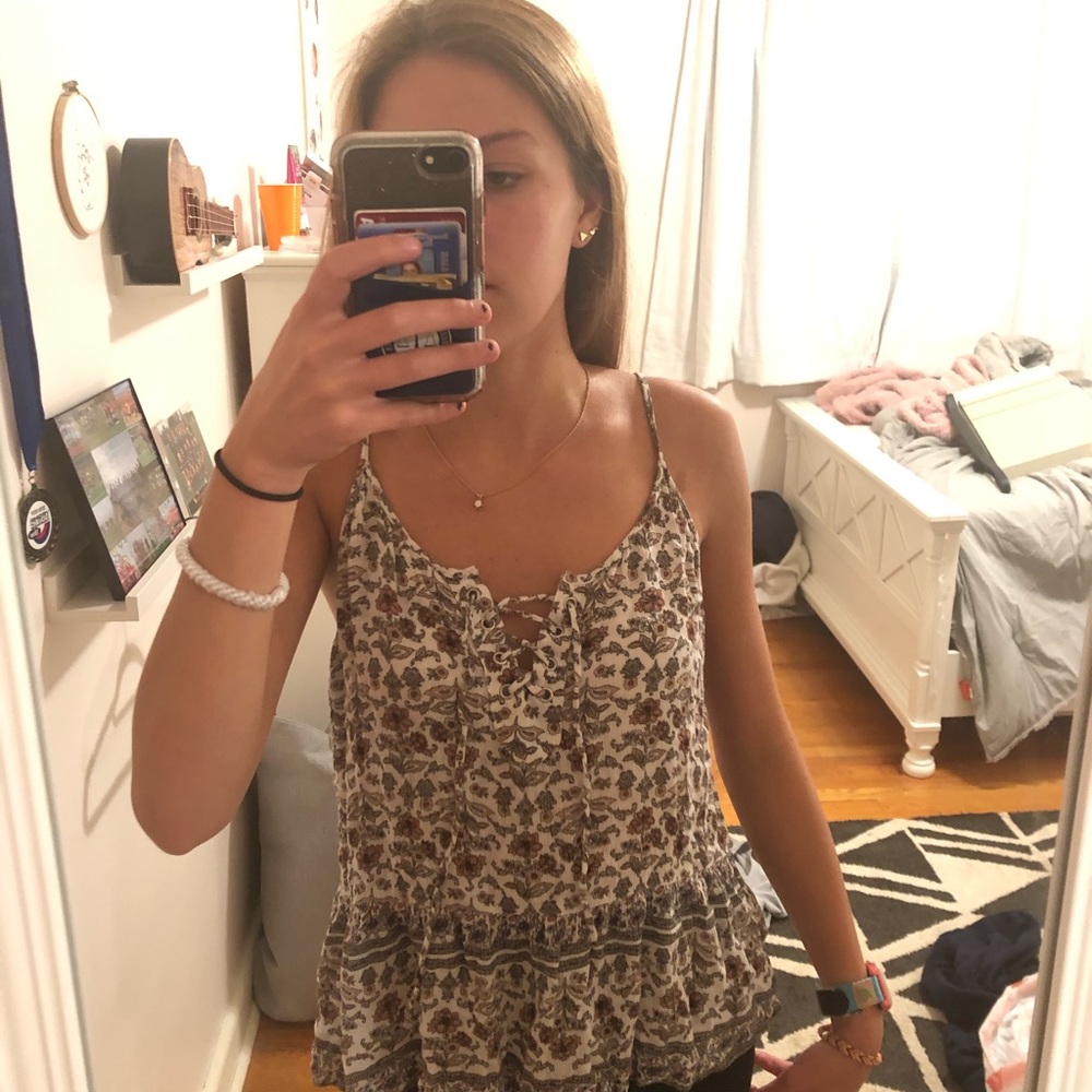 American eagle floral tank